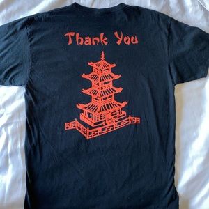 Men’s black “thank you” takeout tee L
